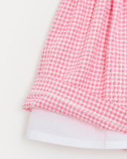 Robe à bretelles en seersucker Romane Imprimé vichy grenadine Natalys