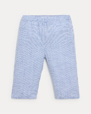 Pantalon en toile de coton Achille Imprimé carreaux bleu Natalys
