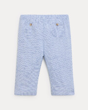 Pantalon en toile de coton Achille Imprimé carreaux bleu Natalys