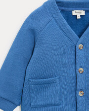 Gilet en molleton Georges Coloris bleu nattier Natalys