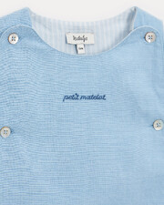 Combinaison longue en chambray Marceau Coloris bleu clair Natalys