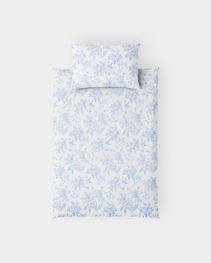 Parure de lit Colette Imprim&eacute; porcelaine  Natalys