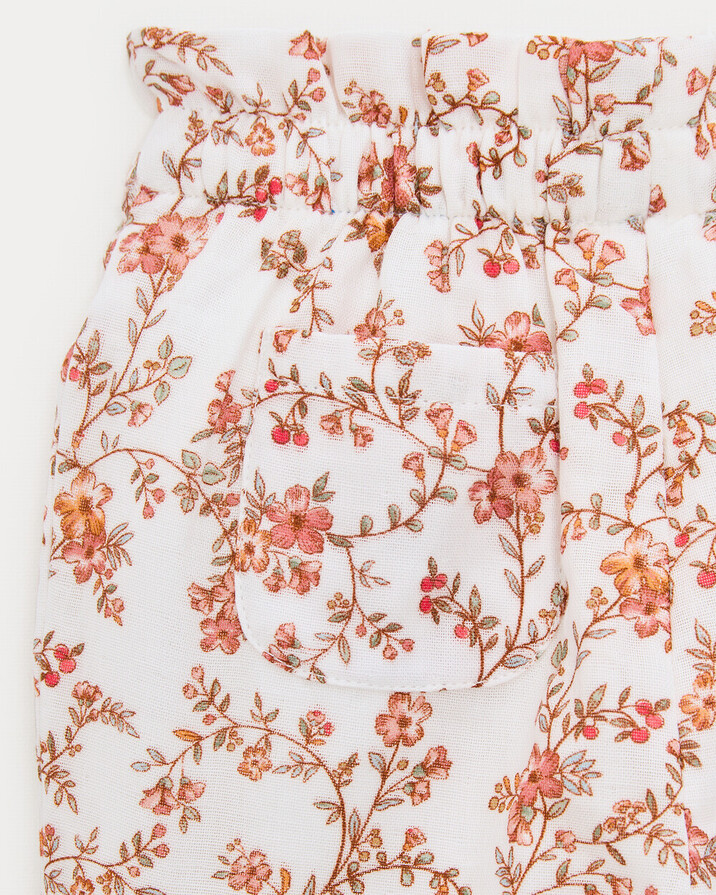 Pantalon en gaze de coton Paula Imprim&eacute; arabesque  Natalys