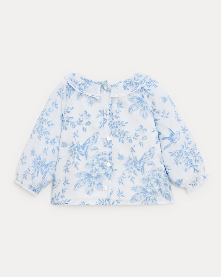 Blouse &agrave; manches longues Ad&egrave;le Imprim&eacute; porcelaine  Natalys