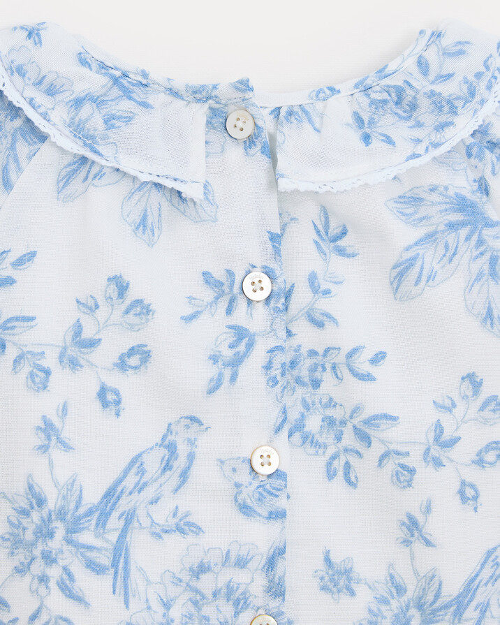 Blouse &agrave; manches longues Ad&egrave;le Imprim&eacute; porcelaine  Natalys