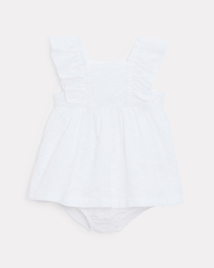 Robe en broderie sans manches Eglantine Coloris écru Natalys