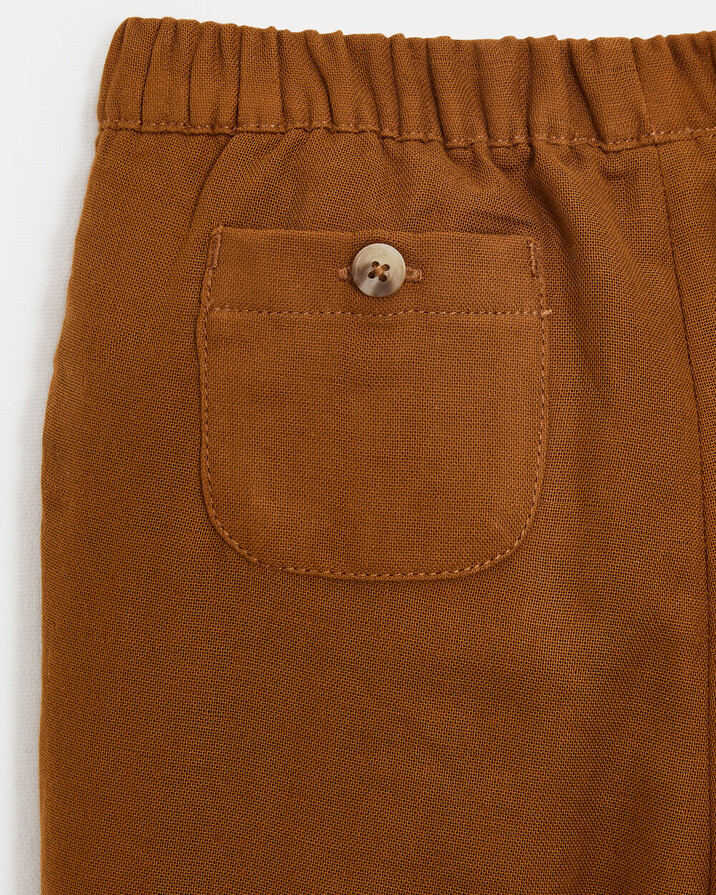 Pantalon en gaze de coton Achille Coloris noisette Natalys