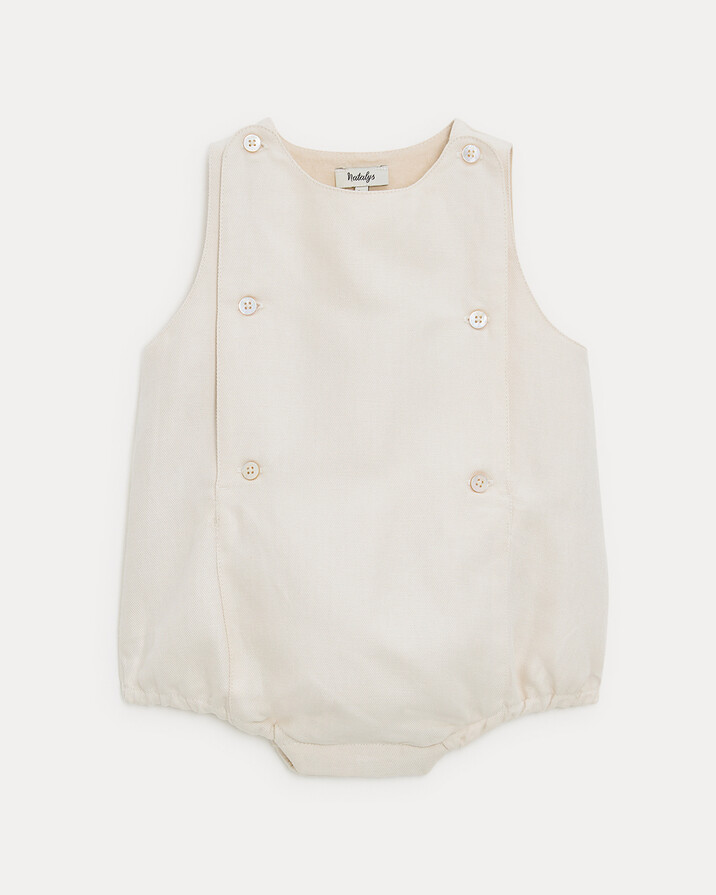 Barboteuse en twill Honoré Coloris beige Natalys