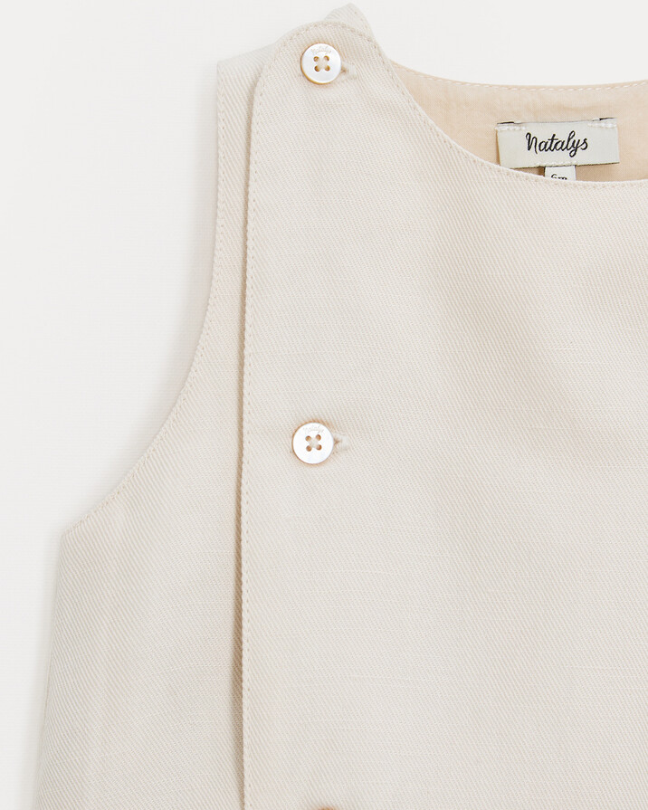 Barboteuse en twill Honoré Coloris beige Natalys