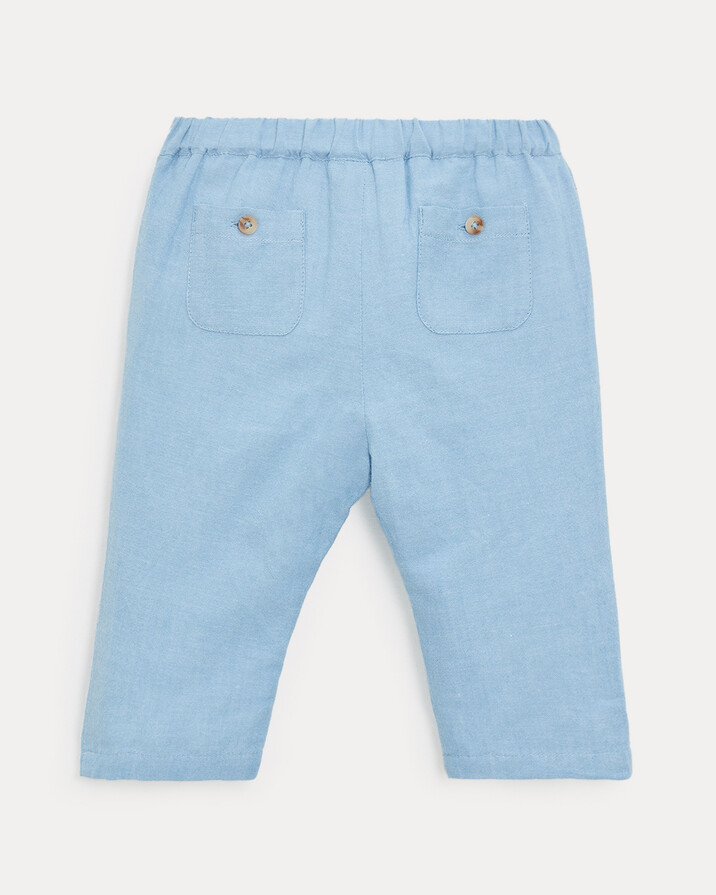 Pantalon en chambray Achille Coloris bleu clair Natalys