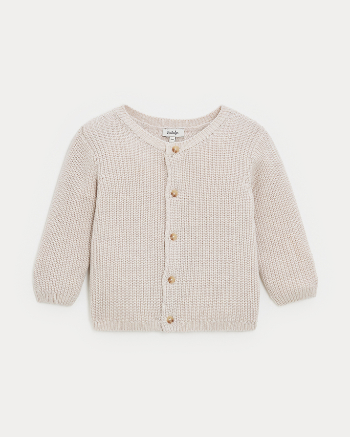 Gilet en tricot fantaisie James Coloris beige Natalys