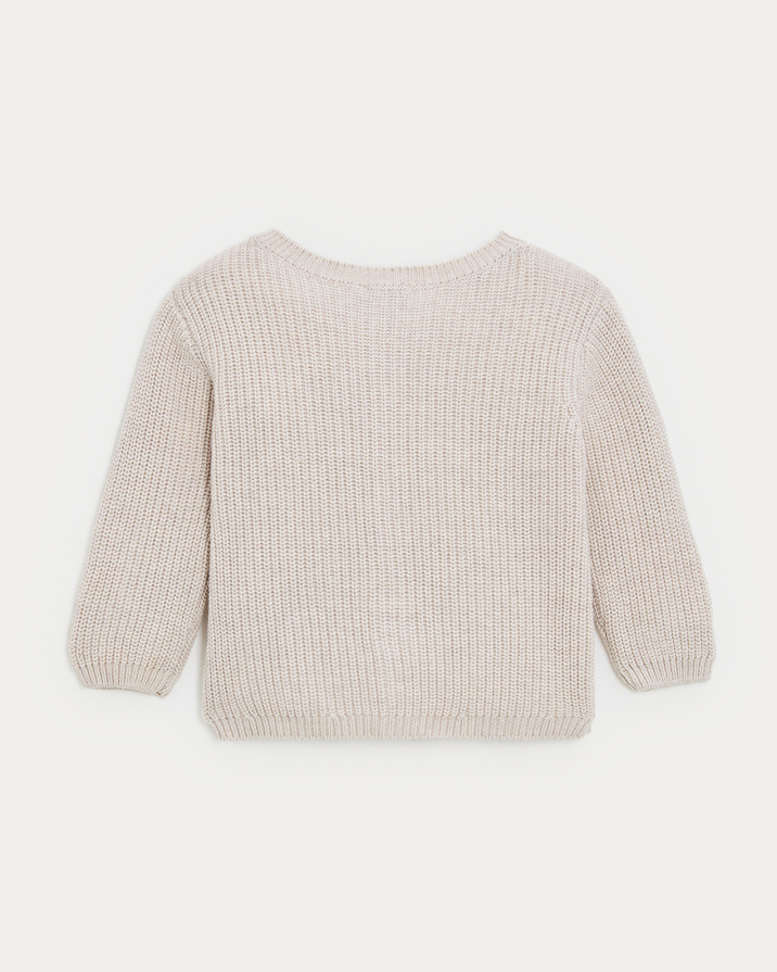 Gilet en tricot fantaisie James Coloris beige Natalys