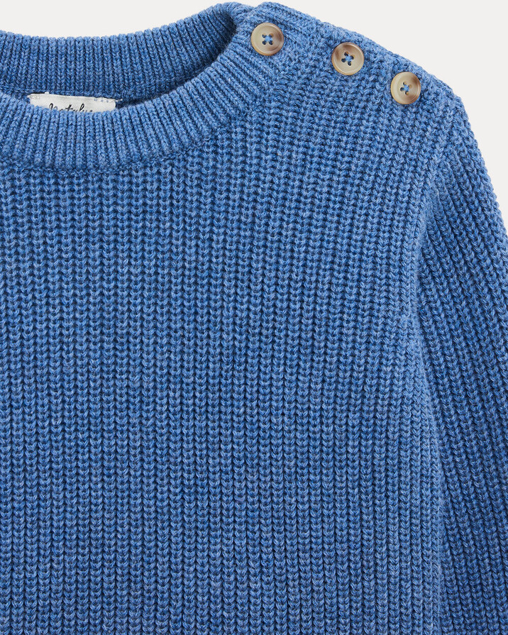 Pull en tricot fantaisie Willie Coloris bleu nattier  Natalys