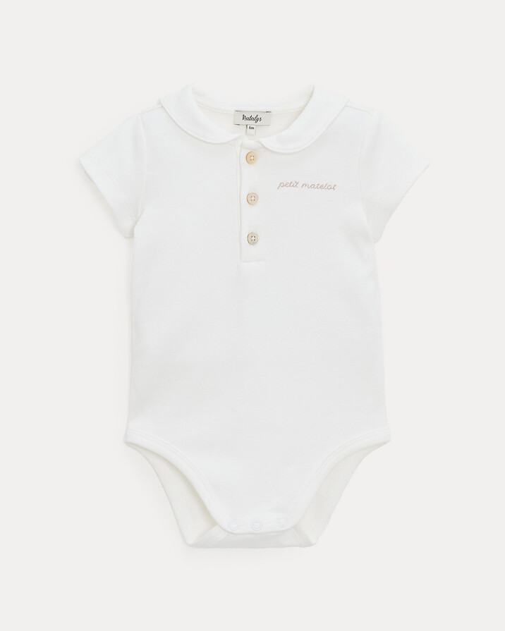 Body col marin brodé petit matelot Mar... Coloris écru Natalys