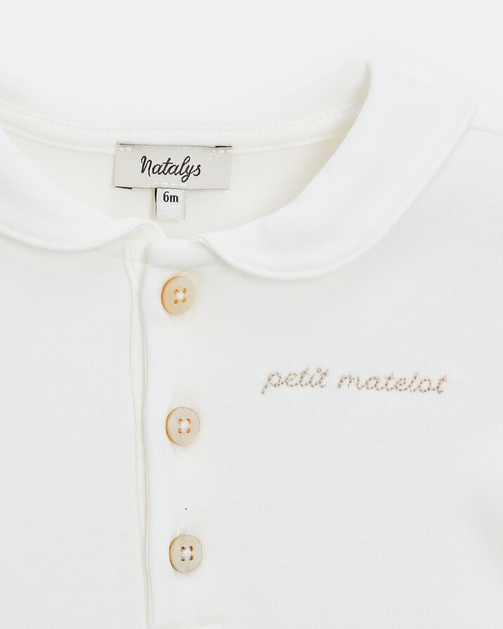 Body col marin brodé petit matelot Mar... Coloris écru Natalys