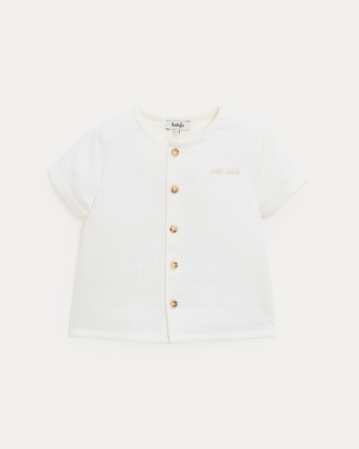 Chemise à manches courtes Théodore Coloris écru Natalys