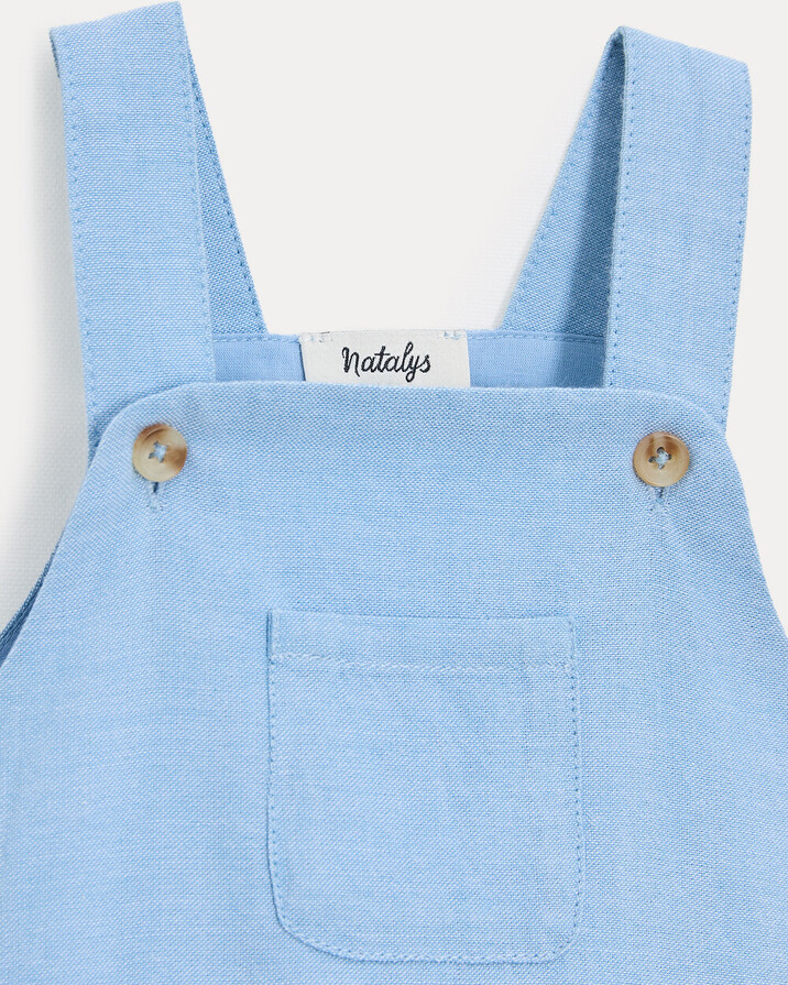 Barboteuse en chambray Octave Coloris bleu clair Natalys
