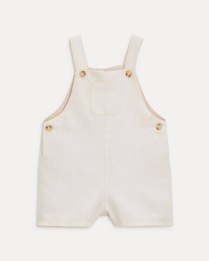 Salopette courte en twill Edgar Coloris beige Natalys