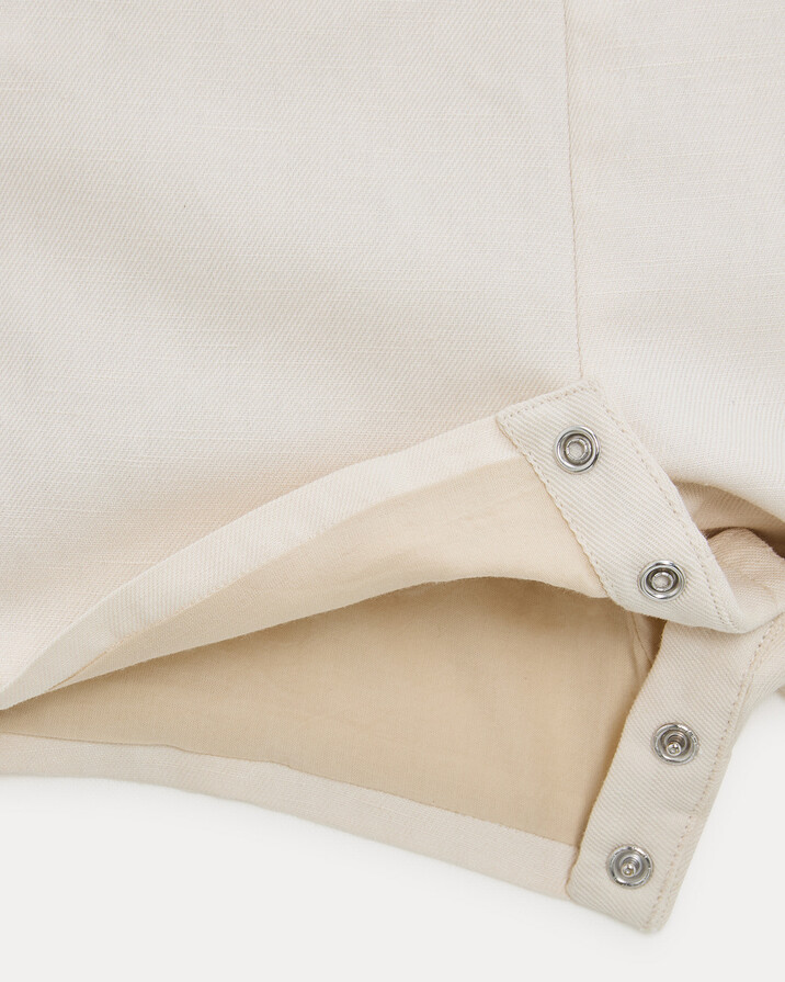Salopette courte en twill Edgar Coloris beige Natalys