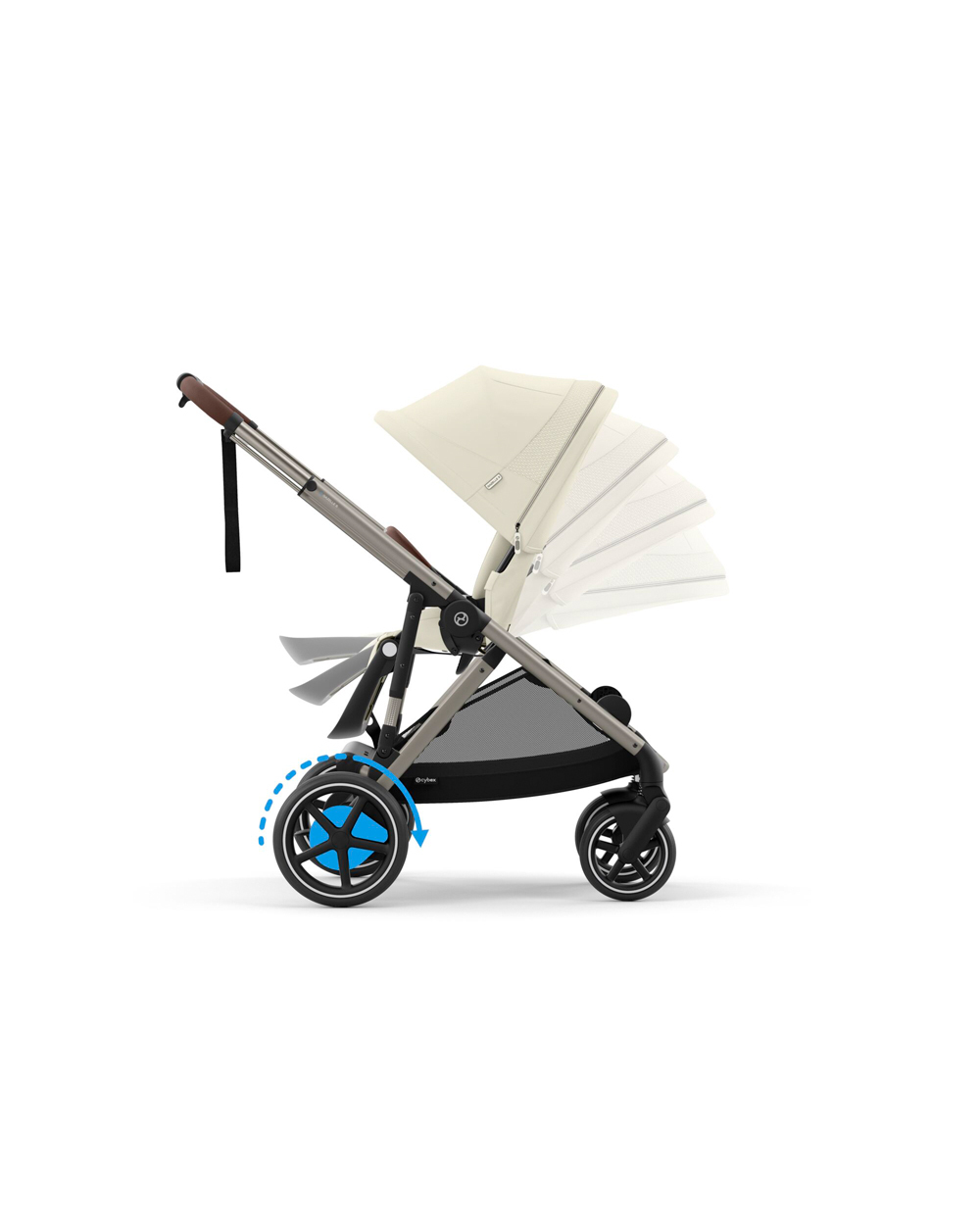 Poussette e-Gazelle S Coloris seashell beige Cybex