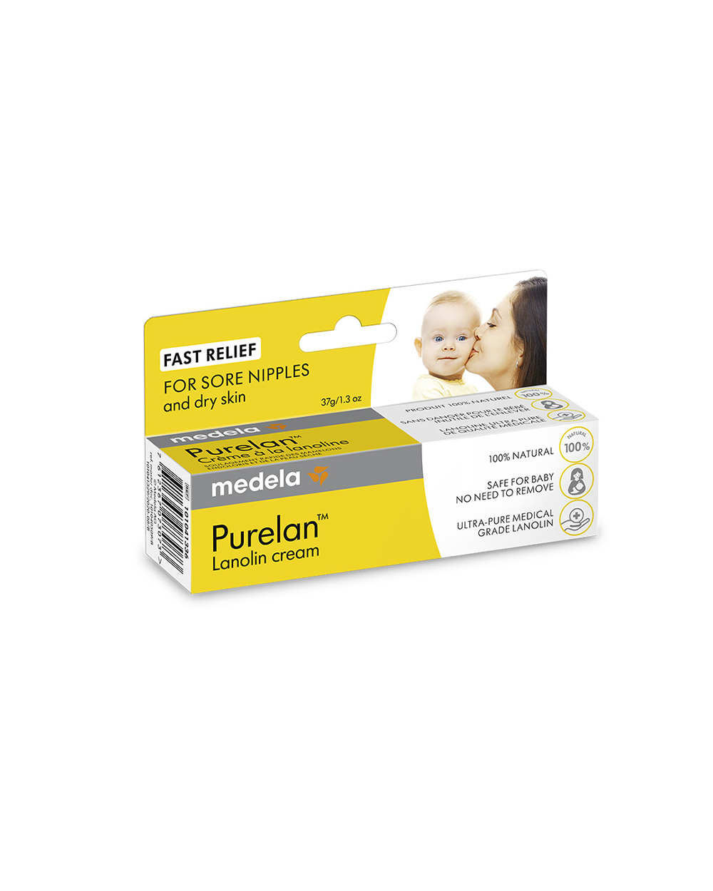 Crème d'allaitement à la lanoline Purela... Tube de 37g Medela