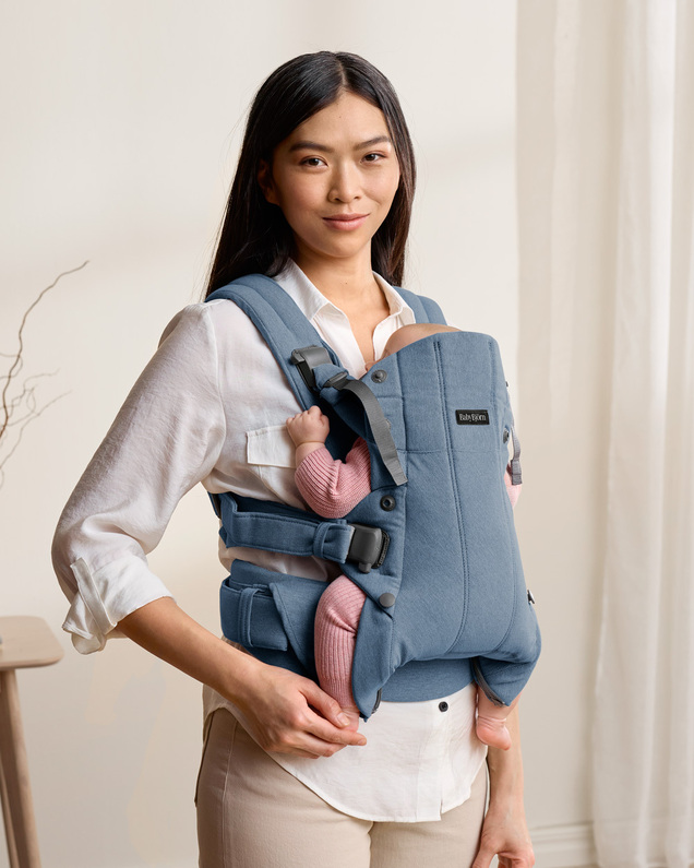 Porte-bébé Harmony tissé chiné Coloris bleu  Babybjörn