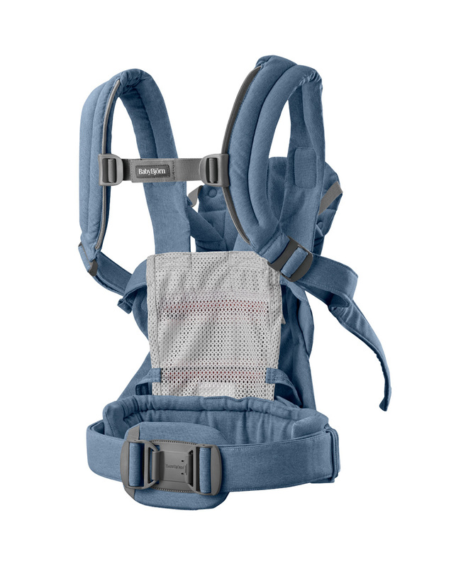Porte-bébé Harmony tissé chiné Coloris bleu  Babybjörn
