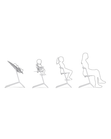 Chaise haute Lemo 3-en-1 Coloris all white  Cybex
