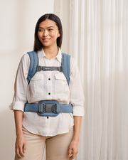 Porte-bébé Harmony tissé chiné Coloris bleu Babybjörn