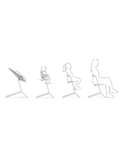 Chaise haute Lemo 3-en-1 Coloris all white Cybex