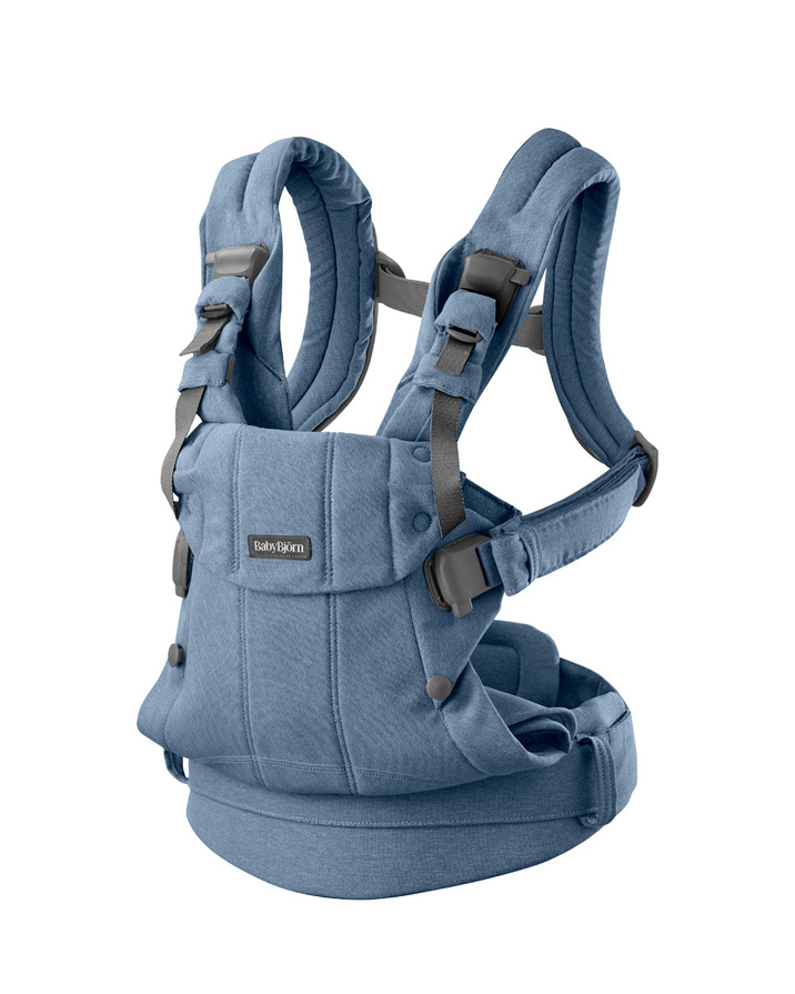 Porte-bébé Harmony tissé chiné Coloris bleu Babybjörn